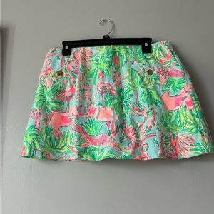 Lilly Pulitzer Madison Skort in SeaSalt Blue on Parade -Large -Like New
